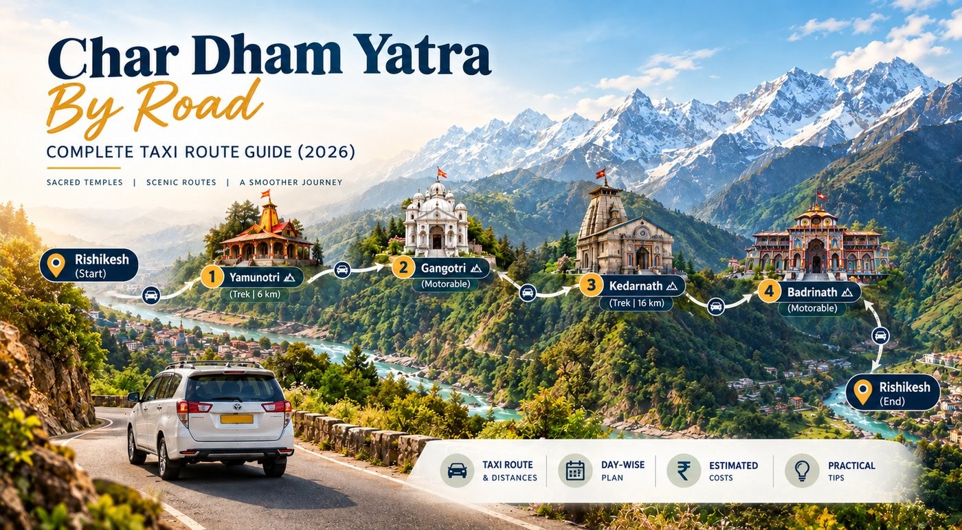 Char Dham Yatra by Road: Complete Taxi Route Guide (2026)